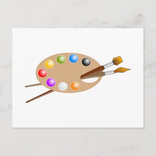 Carte Postale Palette Artiste (Devant)