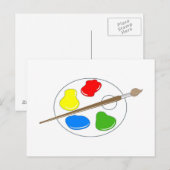 Carte Postale Palette Artiste (Devant / Derrière)