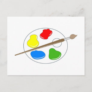 Carte Postale Palette Artiste