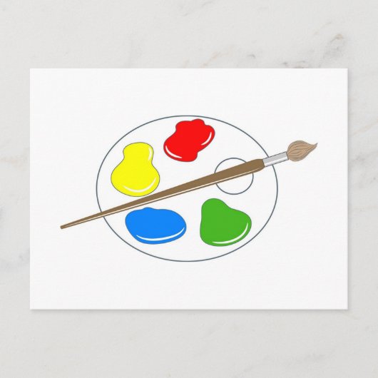 Carte Postale Palette Artiste (Devant)
