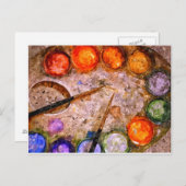 Carte Postale Palette Artistes (Devant / Derrière)