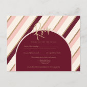 Carte Postale Palette de couleurs Mariage or rose Bourgogne (Devant)