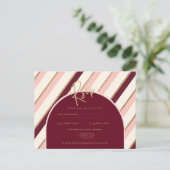 Carte Postale Palette de couleurs Mariage or rose Bourgogne (Debout devant)
