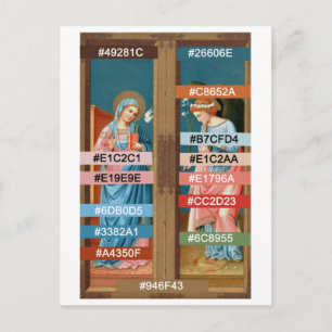 Carte Postale Palette de couleurs pour l'annonce par F. Lippi