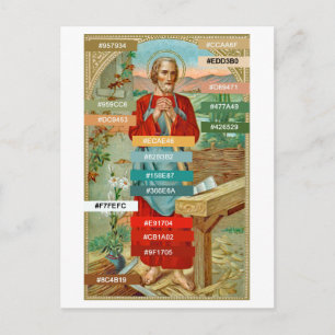 Carte Postale Palette de couleurs pour Saint-Joseph le Travaille
