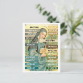 Carte Postale Palette de couleurs pour Sainte-Brigide d'Irlande  (Debout devant)