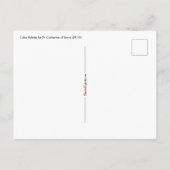 Carte Postale Palette de couleurs pour Sainte Catherine de Sienn (Dos)