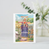 Carte Postale Palette de couleurs pour Sainte-Catherine en robe (Debout devant)