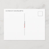 Carte Postale Palette de couleurs pour St. Cecilia de Rome (SNV (Dos)