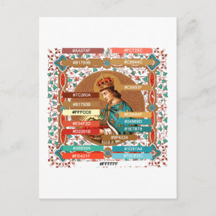 Carte Postale Palette de couleurs pour St. Louis IX le Roi (BK 0