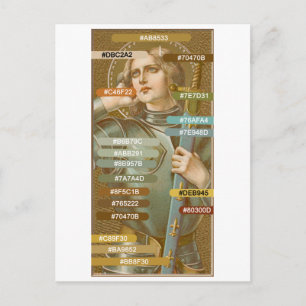 Carte Postale Palette de couleurs Ste Jeanne d'Arc (JM 28)
