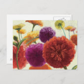 Carte Postale Palette pure Zinnias (Devant / Derrière)