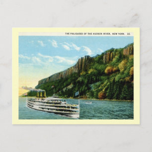 Carte Postale Palisades de la rivière Hudson, NY 1920 Vintage