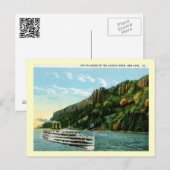 Carte Postale Palisades de la rivière Hudson, NY, années 1920 Vi (Devant / Derrière)