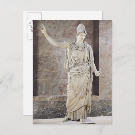 Carte Postale Pallas de Velletri, statue d'Athéna casqué (Devant / Derrière)