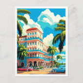 Carte Postale Palm Beach Florida USA illustration de voyage vint (Devant)
