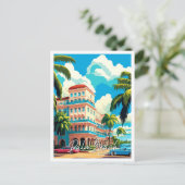 Carte Postale Palm Beach Florida USA illustration de voyage vint (Debout devant)