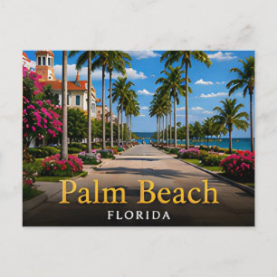 Carte Postale Palm Beach Floride côte atlantique et paysage insu