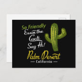 Carte Postale Palm Desert Cactus Funny Retro (Devant / Derrière)