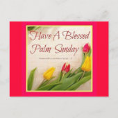 Carte Postale Palm dimanche, fleurs (Devant)