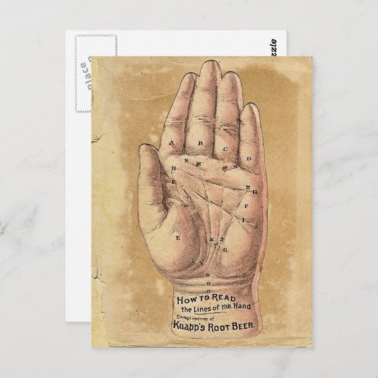 Carte postale Palm Reading (Devant / Derrière)