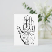 Carte Postale Palm Reading Chart Palmistry fortune eller avenir (Debout devant)