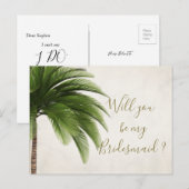 Carte Postale Palm Serez-Vous Mon Invitation De Servante D'Épous (Devant / Derrière)