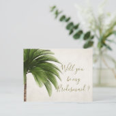 Carte Postale Palm Serez-Vous Mon Invitation De Servante D'Épous (Debout devant)