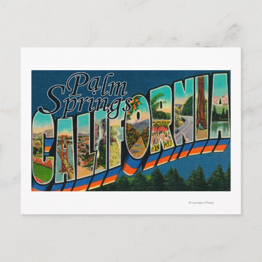 Carte Postale Palm Springs, Californie - Scènes de grandes lettr (Devant)