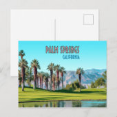Carte Postale Palm Springs Californie Vintage (Devant / Derrière)