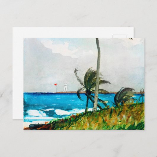 Carte Postale Palm Tree Nassau par Winslow Homer (Devant / Derrière)