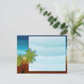 Carte Postale Palm Tree / Plage thème mariage / événement (Debout devant)