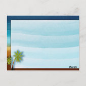 Carte Postale Palm Tree / Plage thème mariage / événement (Dos)