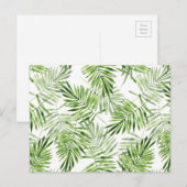 Carte Postale Palm vert Feuilles (Devant / Derrière)