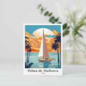 Carte Postale Palma de Majorque Espagne Illustration de voyage (Debout devant)