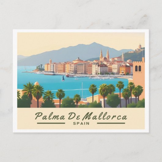 Carte Postale Palma de Majorque Espagne Pastel Travel (Devant)