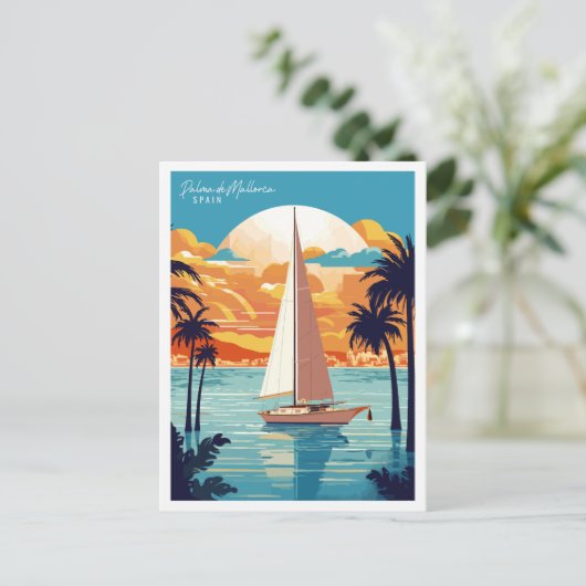 Carte Postale Palma de Majorque Espagne voyage millésime (Debout devant)