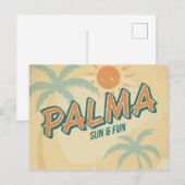 Carte Postale Palma de Majorque, Soleil et Plaisir (Devant / Derrière)