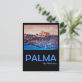 Carte Postale Palma de Mallorca Retro Affiche de voyage (Debout devant)