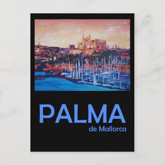 Carte Postale Palma de Mallorca Retro Affiche de voyage (Devant)