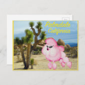 Carte postale Palmdale California Pink Poodle (Devant / Derrière)