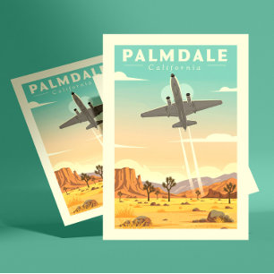 Carte Postale Palmdale Californie vintage