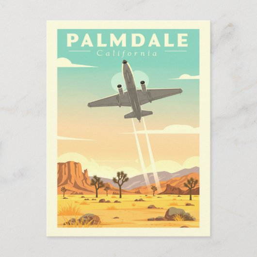 Carte Postale Palmdale Californie vintage (Devant)