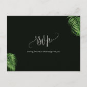 Carte Postale Palme d'aquarelle tropicale Mariage Feuille RSVP (Devant)