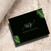 Carte Postale Palme d'aquarelle tropicale Mariage Feuille RSVP