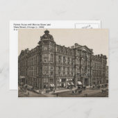 Carte Postale Palmer House, Chicago (c. 1880) (Devant / Derrière)