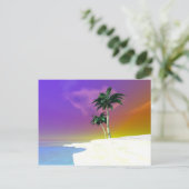 Carte Postale Palmes sur blanc (Debout devant)
