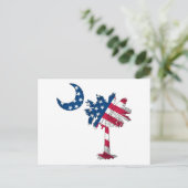 Carte Postale Palmetto, drapeau américain (Debout devant)