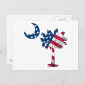Carte Postale Palmetto, drapeau américain (Devant / Derrière)