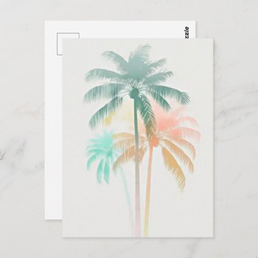 Carte Postale palmier (Devant / Derrière)